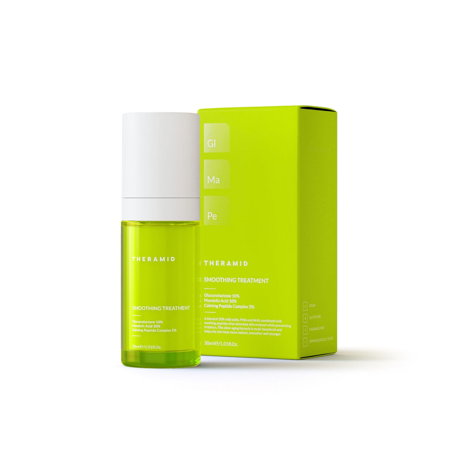 Smoothing Treatment Καταπραϋντικό & Αντιγηραντικό Serum Προσώπου με AHA & Πεπτίδια για Θρέψη & Λεύκανση 30ml