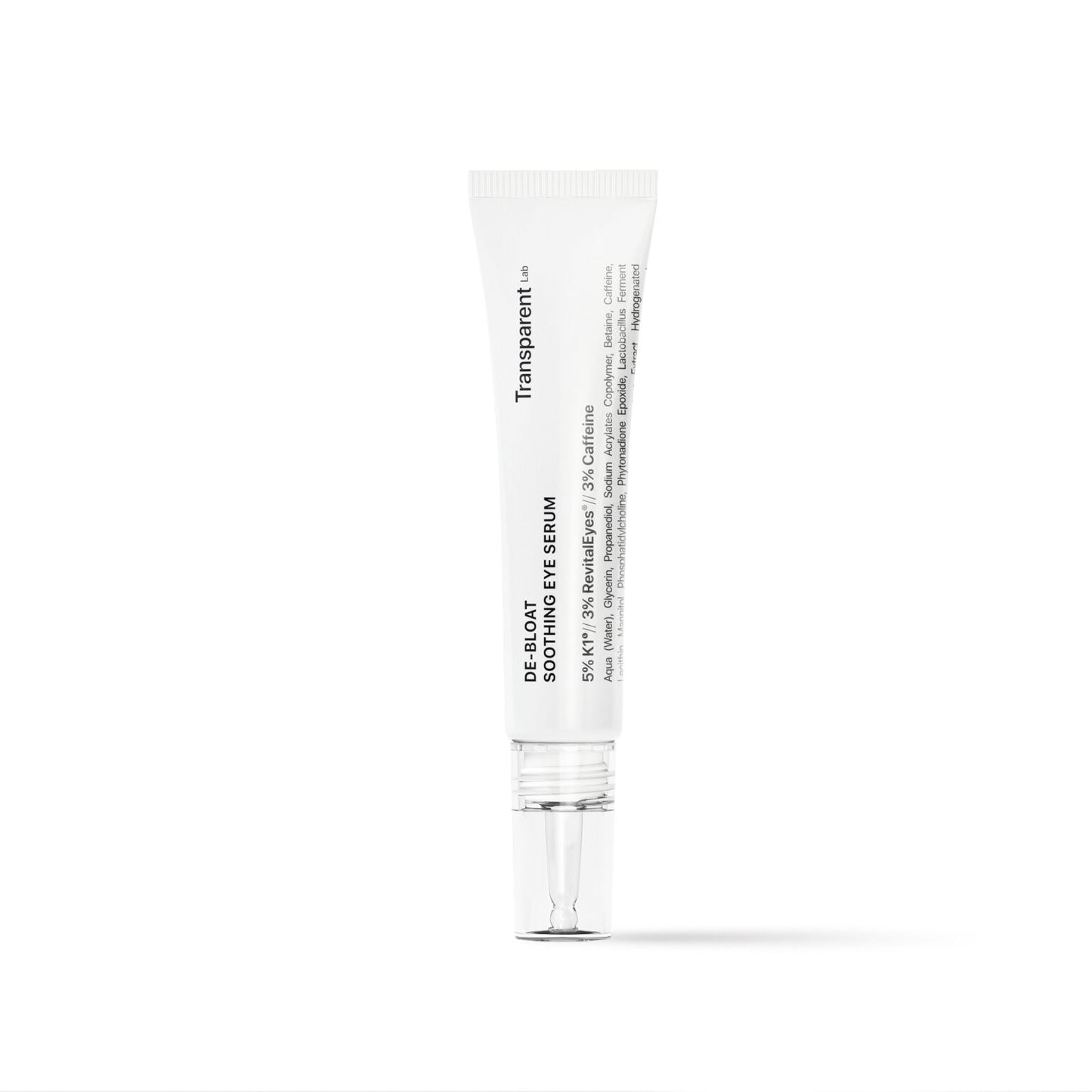 Transparent Lab De-bloat Soothing Eye Serum 15ml Καταπραϋντικός Ορός Ματιών Καφεΐνη